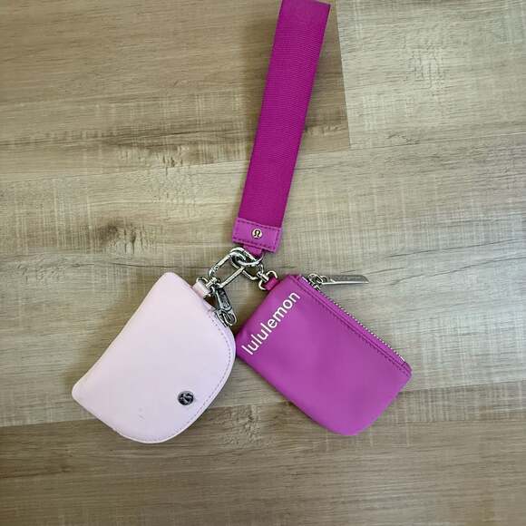 Lululemon Handbags - NEW Lululemon Dual Pouch Wristlet Set in Pow Pink Tone / Flush Pink